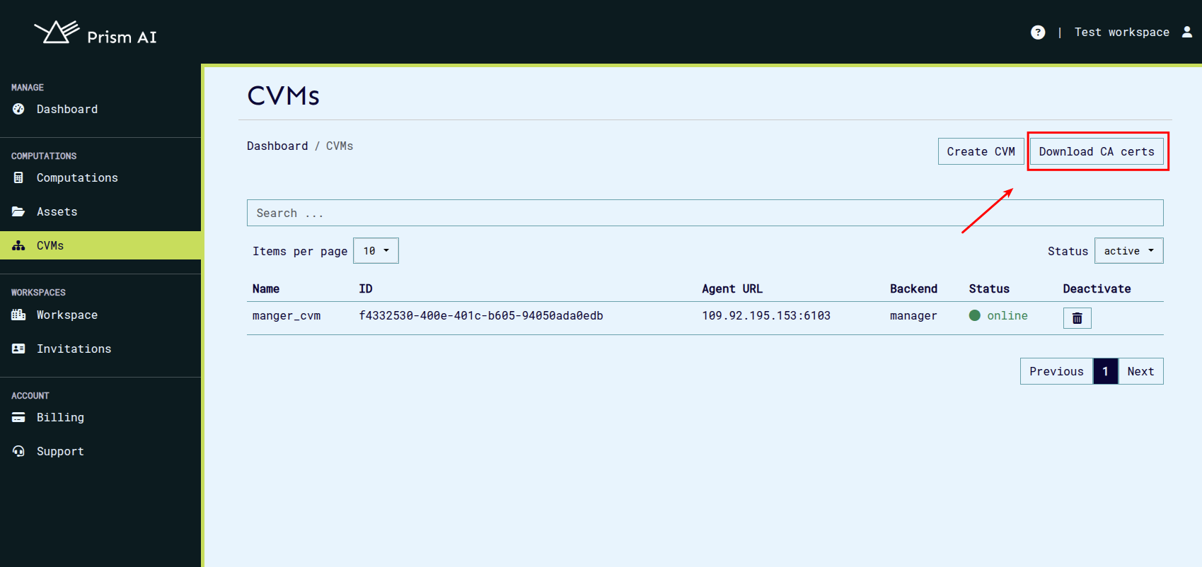 CA certs dowload