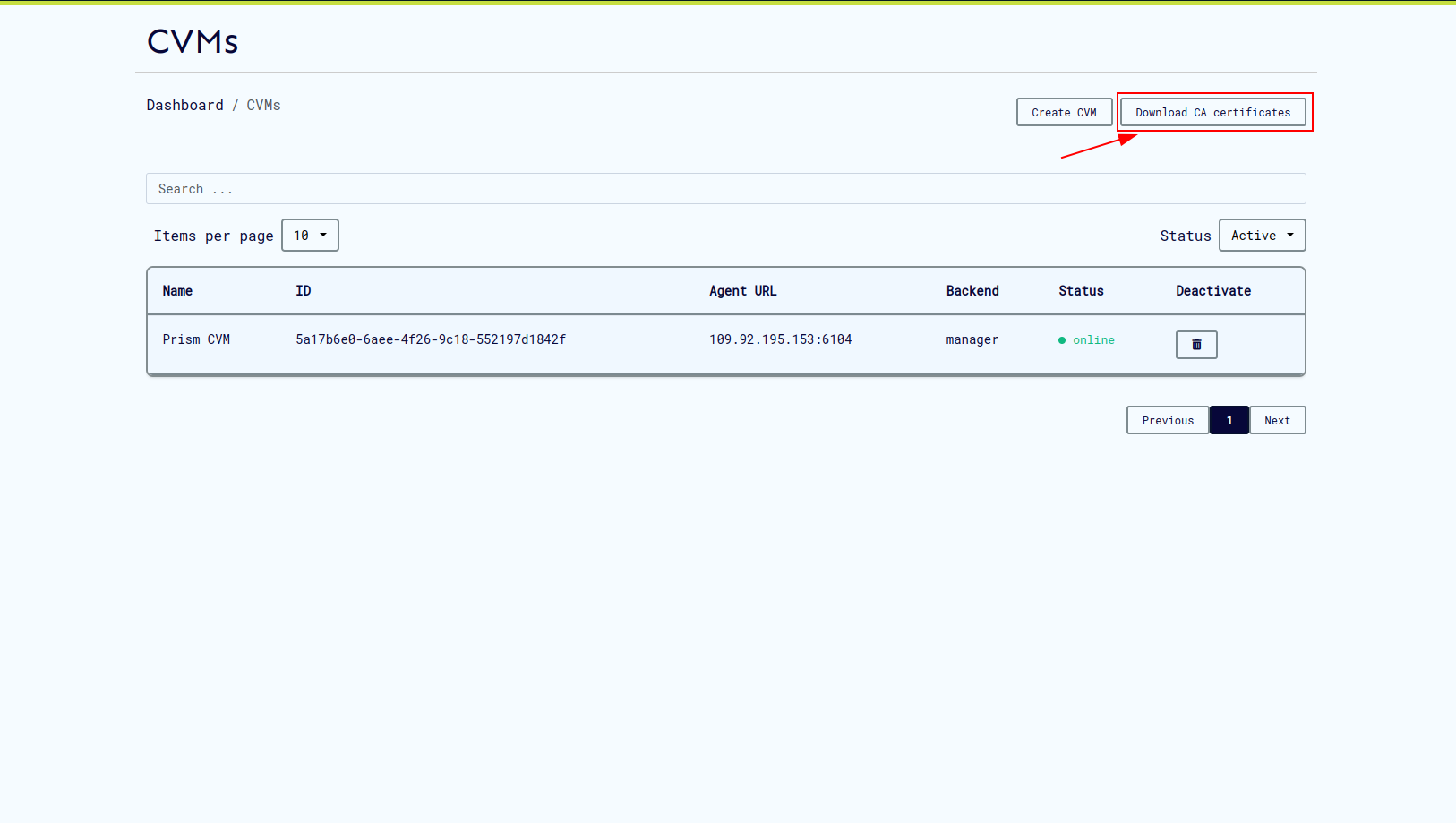 CA certificate dowload
