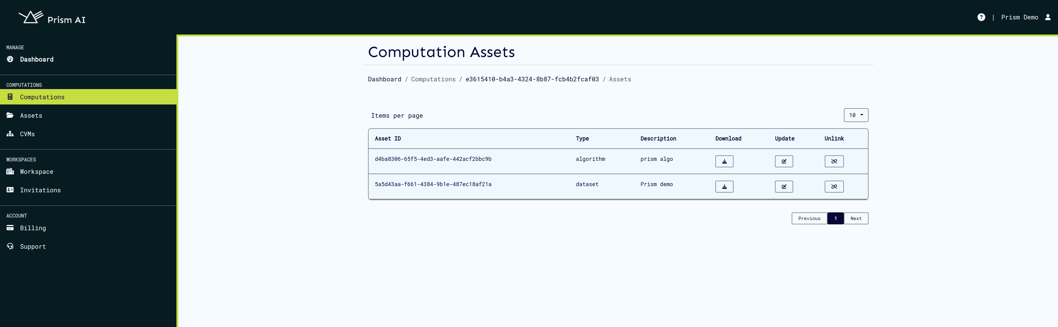 computation assets page