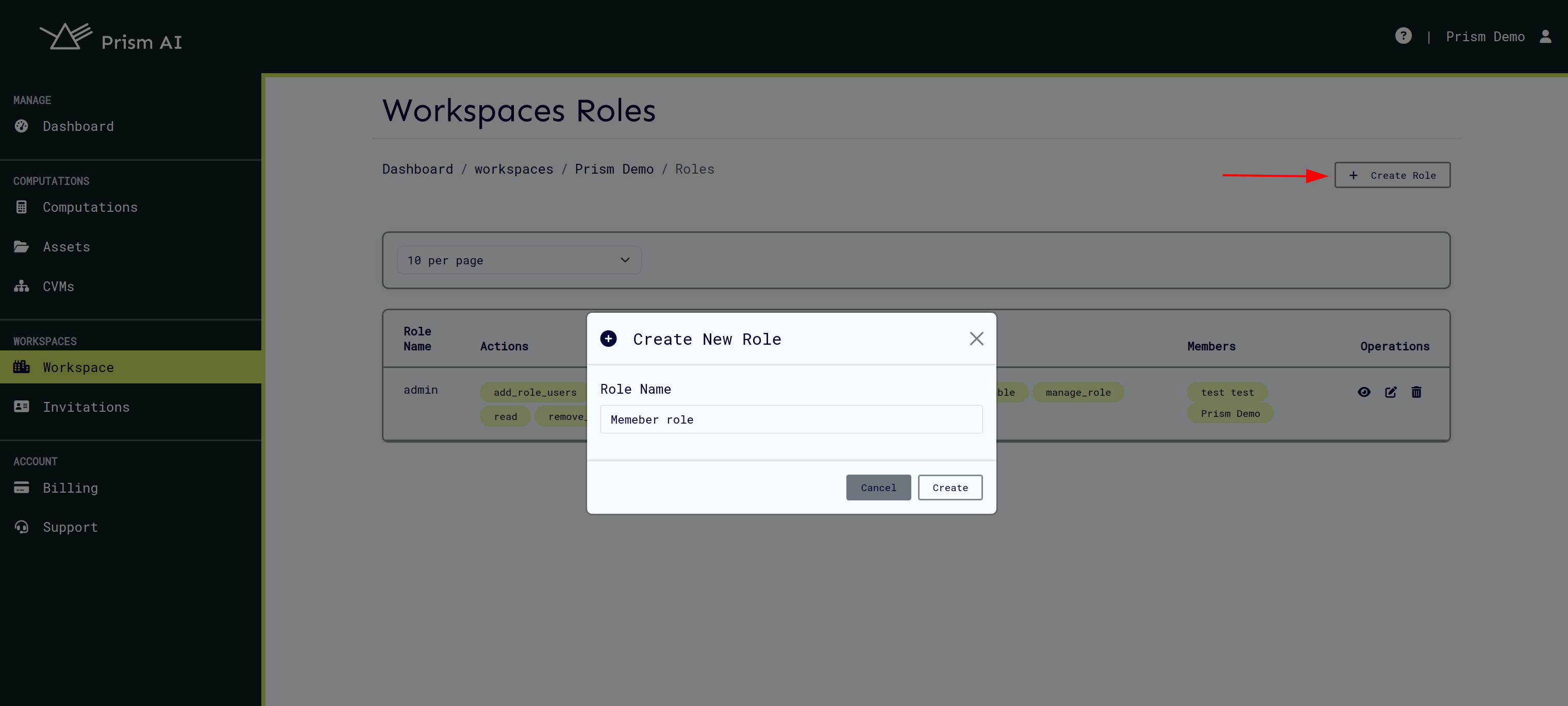 Create Role