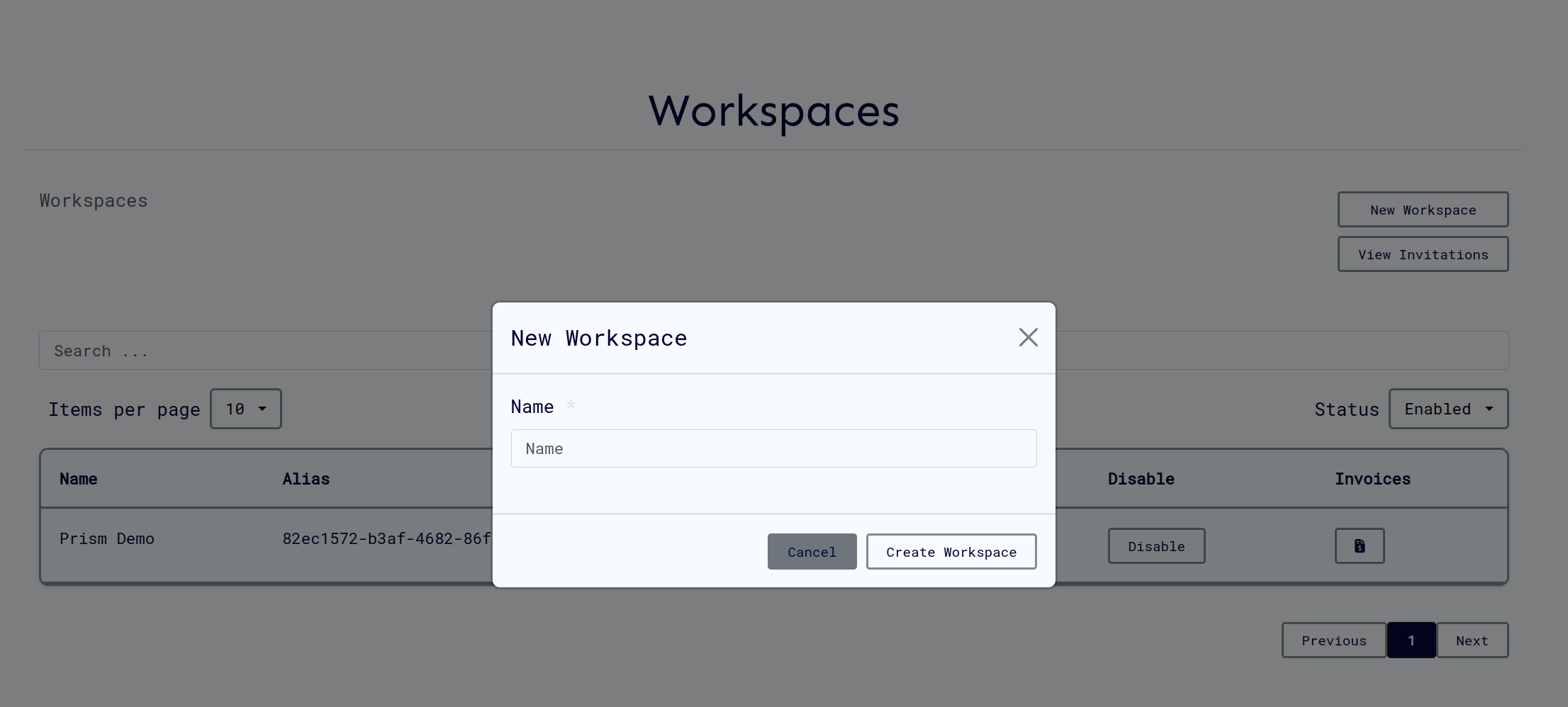 Workspace Creation
