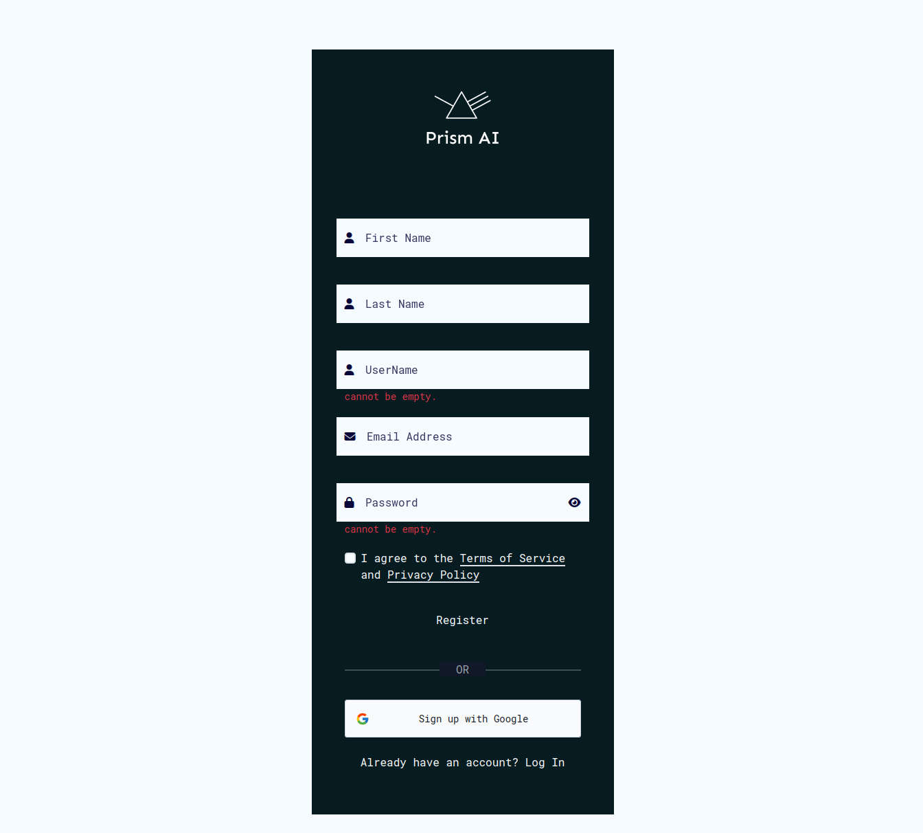 Register Form