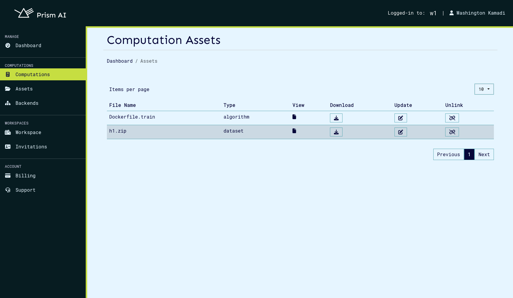 computation assets page